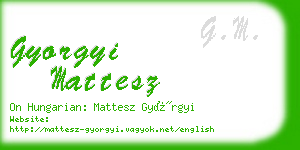 gyorgyi mattesz business card